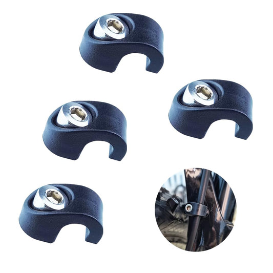 Zhouocea 4 PCS Brake Cable Hose Clamps Removable Bicycle Cable Clamps Bike Cable Clips Bicycle Fork Brake Cable Housing Clamps for Mountain Bike