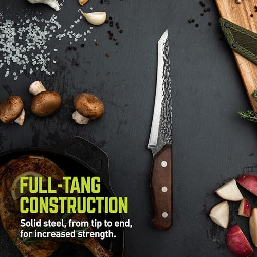 Slicer Knife - TRUE PrimalForge Tanto Kitchen & Meat Carving Blade - 7.25-Inch