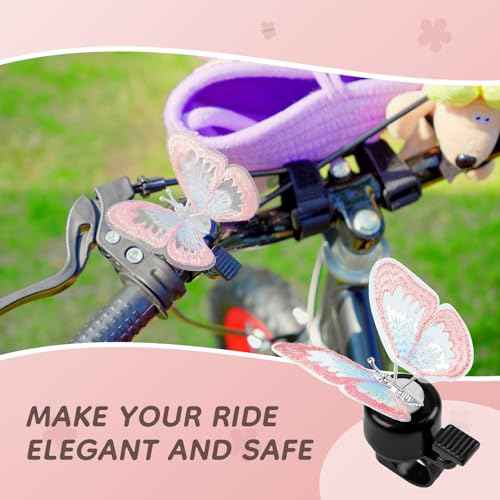 Kid's Bike Bell, Bicycle Horn for Girls, Children¡¯s Bike Bells with Butterfly Design - Cute DIY Bicycle Bell for Girls, Crisp Sound, Easy to Install