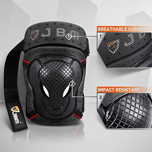Adult & Kid Skating Protective Gear Set Helmet Knee Elbow Wrist Guards Black Medium Teen