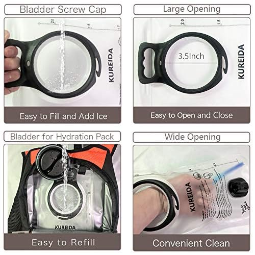 Hydration Bladder 2L-3L,Leak Proof Water Reservoir,BPA Free,Wide Opening, Military Water Bladder Combined with Hydration Backpacks for Biking Hiking Running Camping Climbing.