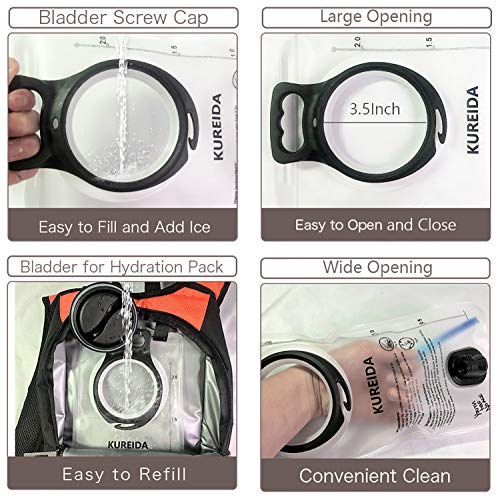 3L Waterproof Hydration Bladder - White, Leak Proof Water Reservoir for Cycling Hiking Camping