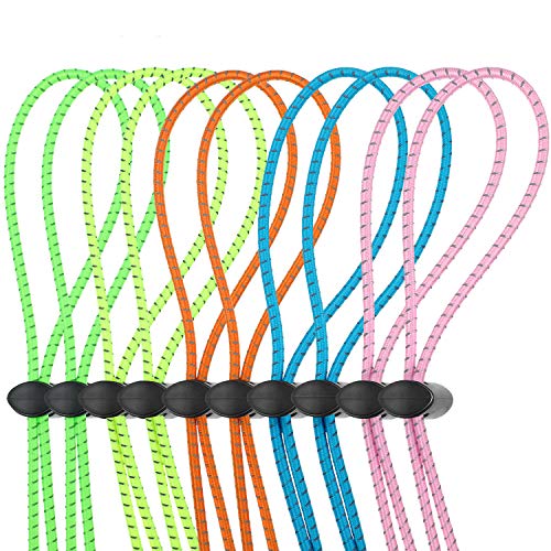 Frienda 10 Sets Goggle Bungee Straps for Swim,Adjustable Replacement Bungee Cord Swimming Goggle Strap with Lock Clamp