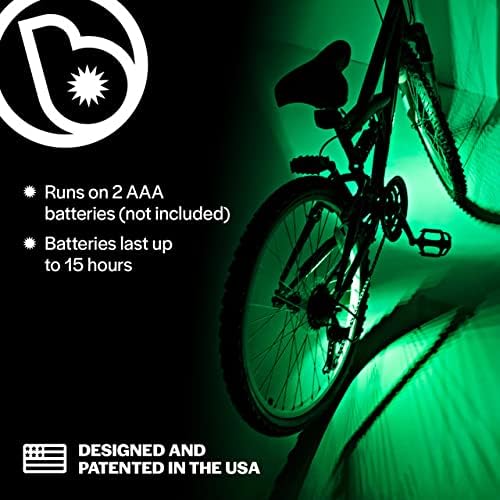GoBrightz LED Bike Frame Light - Night Riding Underglow Light Bar with 4 Modes - Cool Bicycle Lights for Kids & Adults