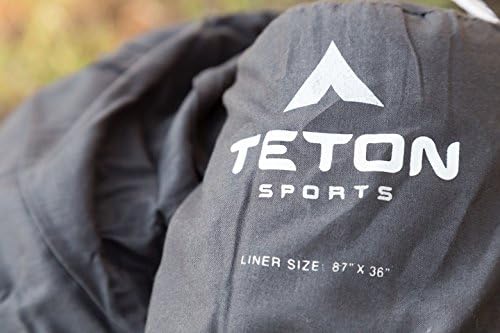 Teton Sleeping Bag Liner; A Clean Sheet Set Anywhere You Go; Perfect for Travel, Camping, and Anytime You’re Away from Home Overnight; Machine Washable; Travel Sheet Set for Your Sleeping Bag