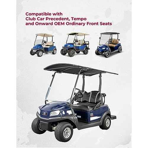 KEMIMOTO Golf Cart Seat Covers Compatible with Club Car Precedent, Tempo, Onward OEM Front Seats, No Staples Needed