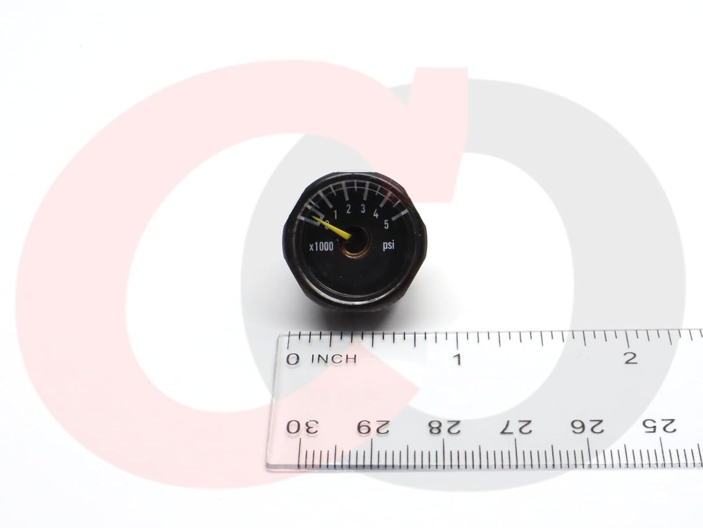 5000 PSI Gauge for Paintball Air Tank by Captain O-Ring (5k Gauge Black, Compatible with 3k and 4.5k Tanks)