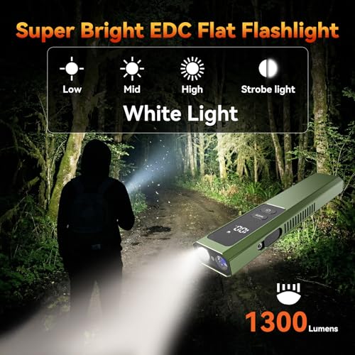 4-in-1 EDC Flashlight with Green Laser Pointer UV Light Red Strobe - Green Variation