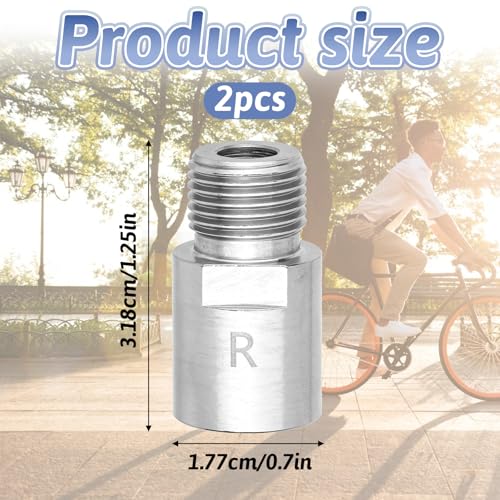 Bike Pedal Extenders 1 Pair Steel Bicycle Pedal Adapter Fit 9/16 Inch Spindle One Size