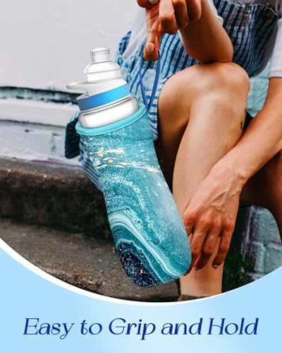 Water Bottle Sleeve for Cirkul 22 oz - Blue Purple 2 Pack Bottle Cover with Handle