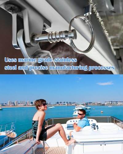 316 Stainless Steel Boat Bimini Top Quick Release Pins 4 Pack