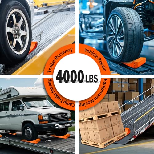 YATOINTO Tire Skates for Car Haulers Flat Beds & Wreckers - Orange 4 Pack