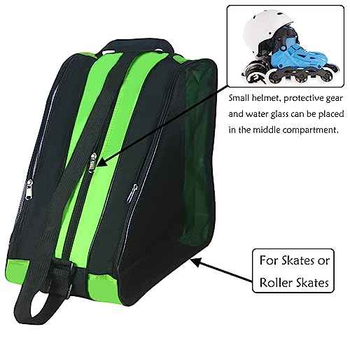 Gooyule Ice Skate Bag,Roller Skate Bags Skating Bag for Skating Enthusiast, Large Capacity Skate Bags Fit Quad Skates, Inline Skates and Most Roller Skate Accessories