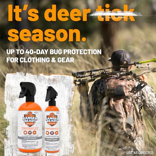 Permethrin Insect & Tick Repellent Spray for Clothing & Gear - 24 fl oz - Scent Zero - Long-Lasting, Odorless, Unscented