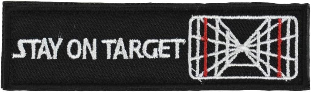 Jadedragon Stay ON Target Embroidered Morale Hook Fastener Patch (Target)