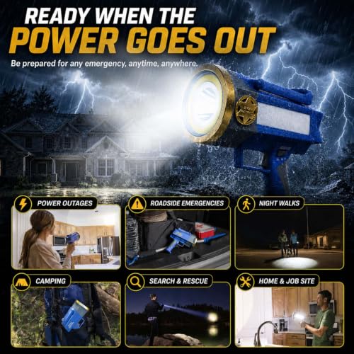 Star Patrol Rechargeable Spotlight 30,000 Candela Turbo Boost - Basic Version