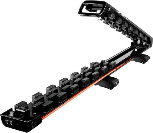 KUAT Grip 4 Durable Universal Car SUV Rooftop Crossbars Mounted Winter Sports Gear Hauling Transportation Slide-Out Locking Clamshell Rack, Fits 4 Skis/2 Snowboards - Pearl with Silver Anodize