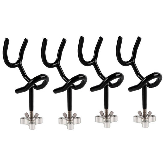 4pcs Sure Grip Steel Boat Rod Holder 20 Degree PVC Coated Steel Wire Fishing Pole Holder