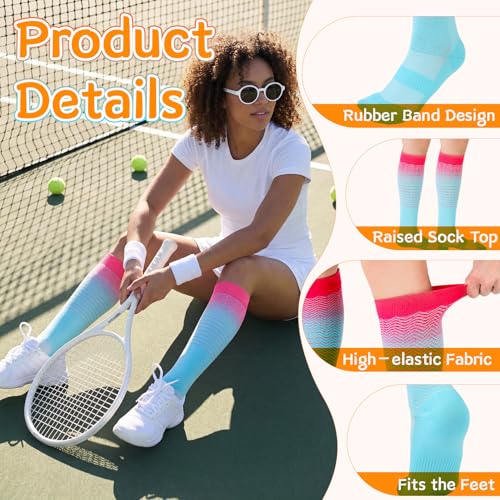 Women Compression Socks 15-20mmHg Knee High Socks - Small-Medium Pack of 5