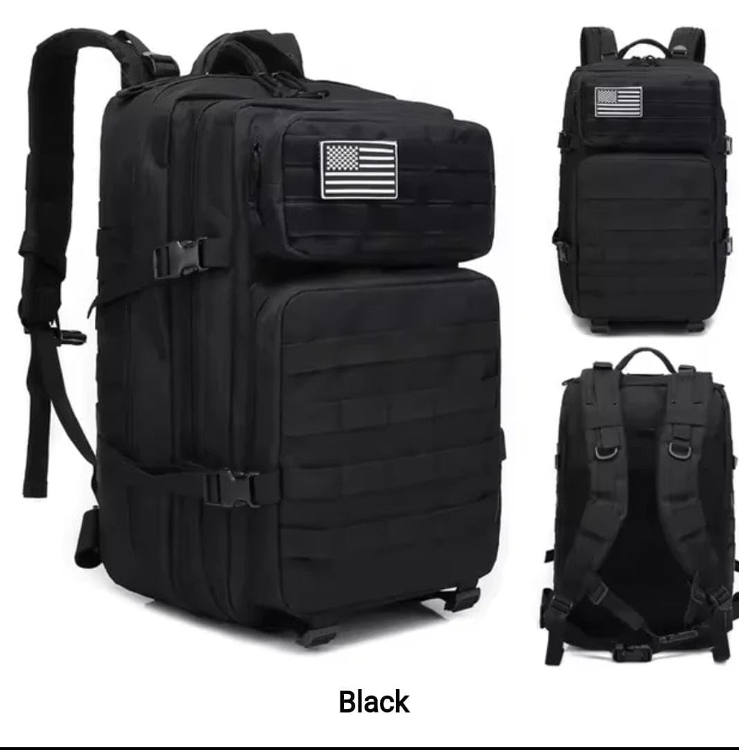 Fifarise 900D Oxford Military Tactical Backpack Molle Army Assault,3 days pack bug out Bag for Photographer,Hicking,Treeking,Travel (Black CP)