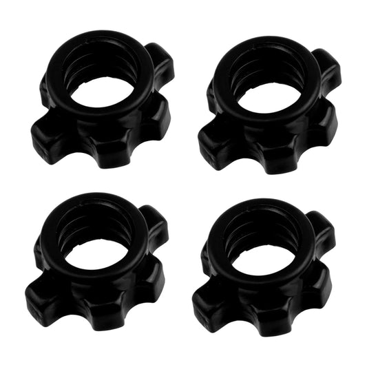 Kisangel Barbell Clips 4 Pcs black screws exercise handles non-slip gym accessories Barbells- Lock Collar Nut screw ring dumbbell bar collar dumbbell bar gym machines for home