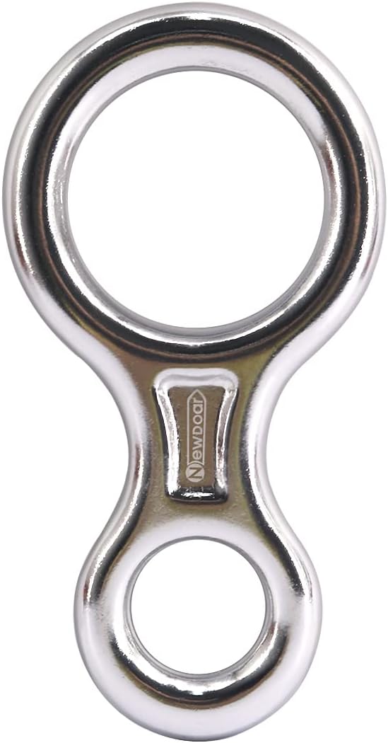NewDoar Climbing Gear Downhill Equipment, Descender Rappel Rock Climbing Descending Belaying Equipment Rescue Figure 8 Descender Rigging Plate 35KN for Climbing Belaying and Rappeling Device