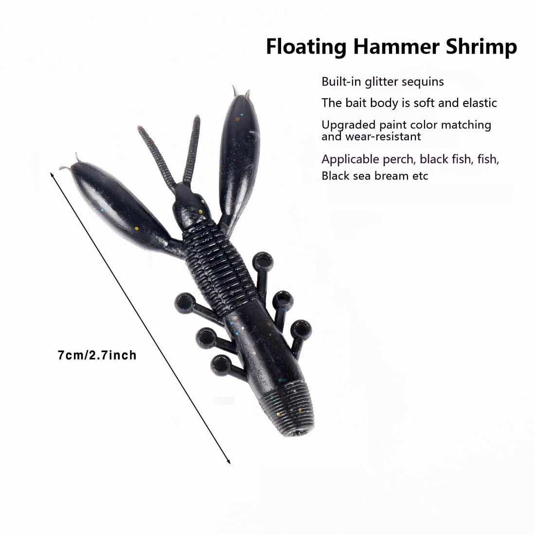 Fishing Lures Tackle Bait Kit Set - Comprehensive Fishing Lures Kit for Trout Bass Salmon - Includes Plastic Shrimp, Worm Bait, Spoon, and Crankbait Jigs (38PCS)