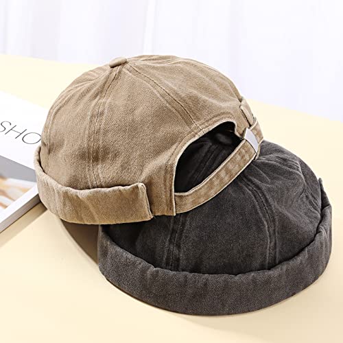 Mens Brimless Satinior Retro Docker Cap - Medium Multicolor