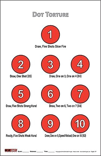 5 Style Gun and Rifle Paper Targets Bundle Pack for Shooting by EZ2C ~ Highly Visible and Bright Game Target ~ for Gun Range or Outdoor Use ~ 11" x 17"