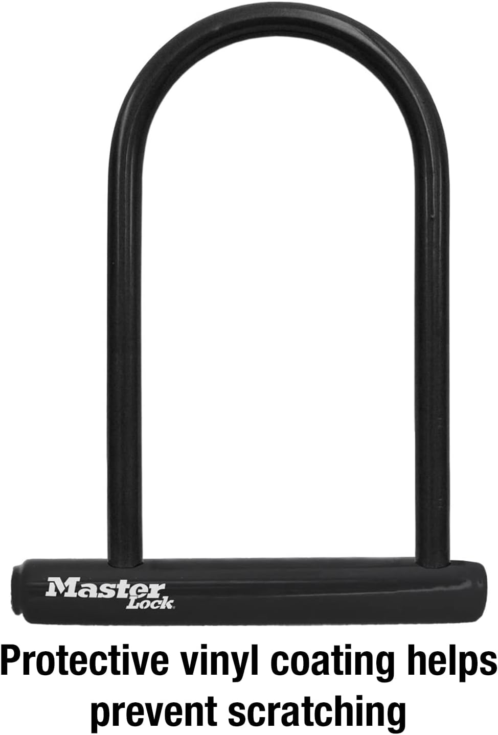 Master Lock Black Bike Lock with Key, Standard Size U-Lock for Bicycles and Other Outdoor Equipment, Anti-Theft Lock for Bikes, 8320D
