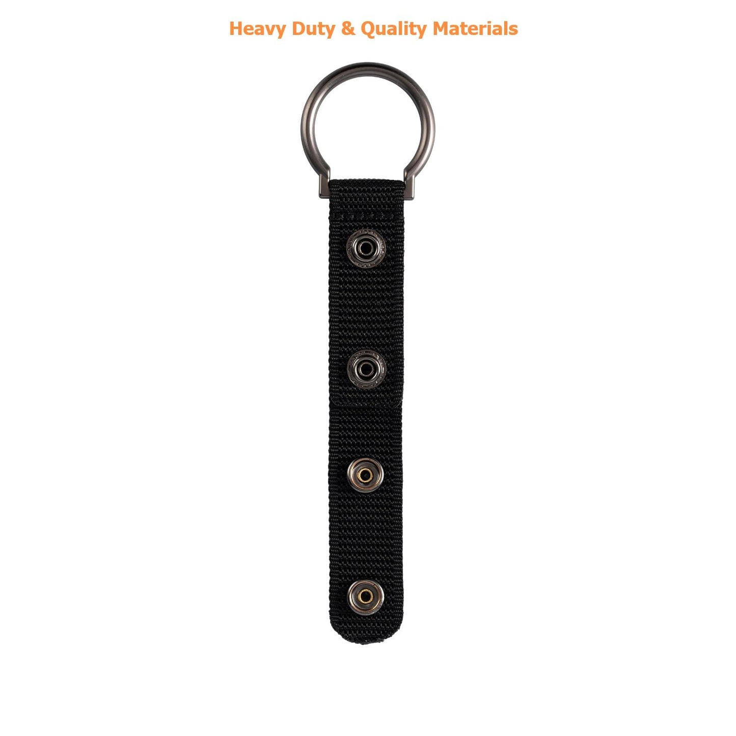 TACNEX Side Handle Baton Holder D/C Cell Flashlight Carrier 1.5" Metal Ring Police Stick Holster Nylon Strap Duty Belt Keeper