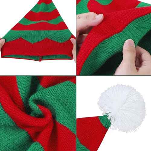 Century Star Christmas Hat Santa Hat Unisex Velvet Holiday Hat Xmas Unisex Classic Santa Hat for New Year Party