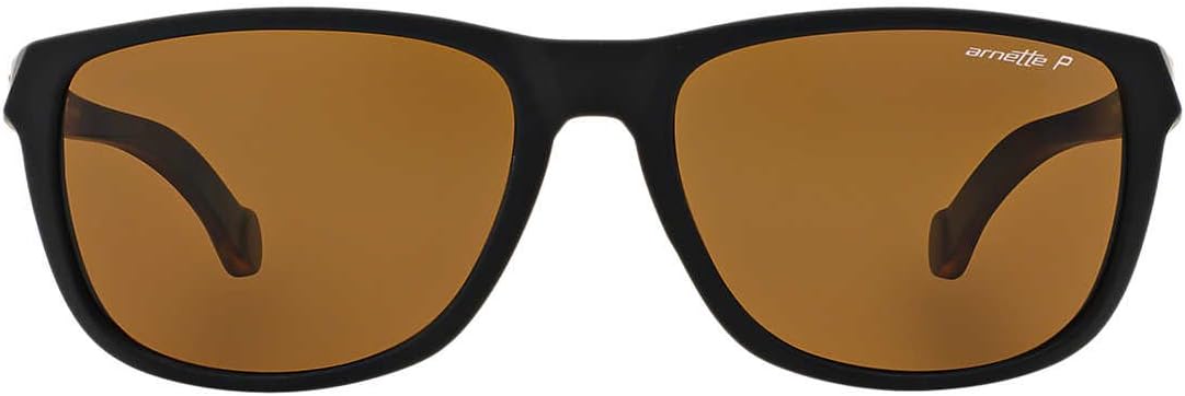 ARNETTE AN4214-231483 Sunglasses STRAIGHT CUT MATTE BLACK W/POLAR BROWN Lens 58mm