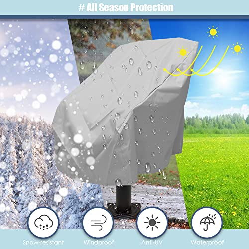 22 x 24 x 25 Inch Waterproof Boat Seat Cover - Silver Weatherproof Pedestal Seat Protector
