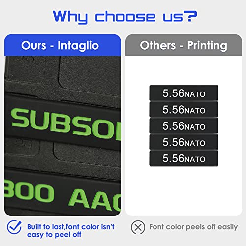 Aolamegs 300 Blackout Subsonic Magazine Marking Bands - Khaki-Black 12 Pack