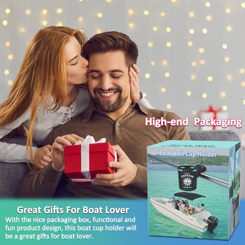 Pack of 2 Marine Boat Rail Cup Holders No Drilling Install on Bimini Top Rail or Pole