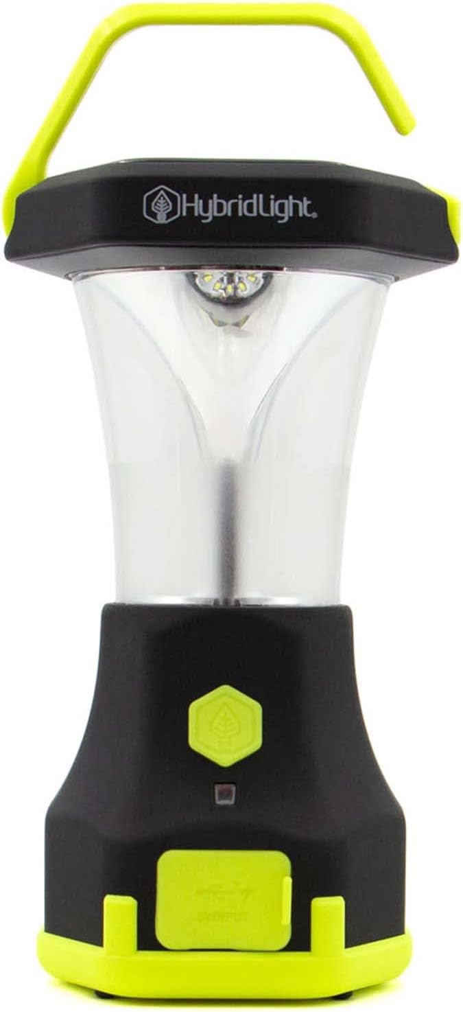 Atlas 600 Solar LED Waterproof Camping Lantern with Micro USB Charger, Black