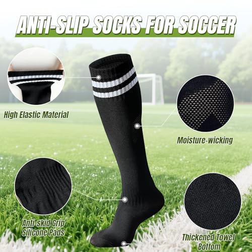 Large Soccer Shin Guards for Kids and Adults with Sleeves & Socks - Youth & Teen Protection