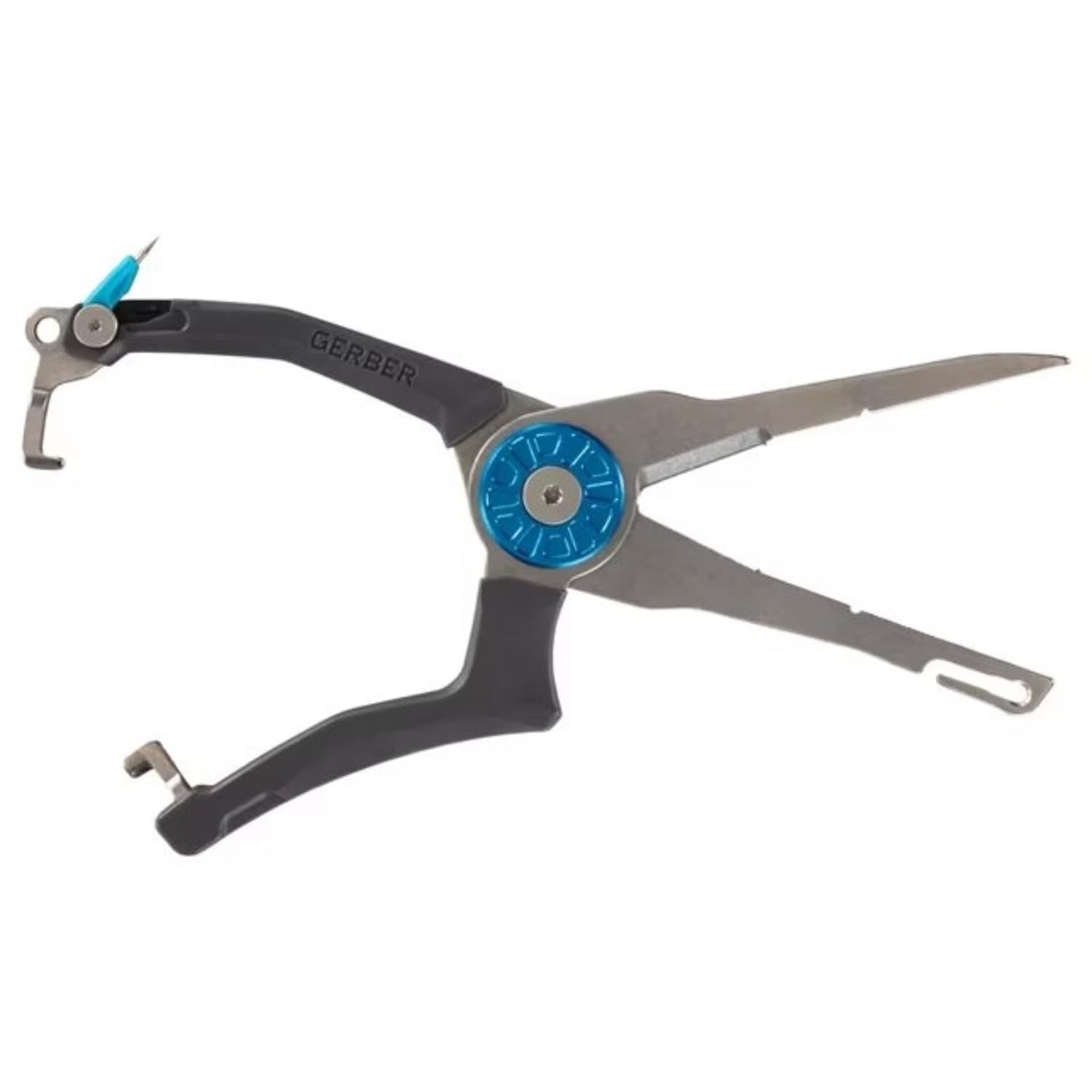 Gerber Gear Hemoplier - Fishing Pliers with Knot Tying Tool, Eyelet Clearing Tool, Micro Serrated Cutter & More - Premium Fishing Gear - Saltwater Fishing Tool