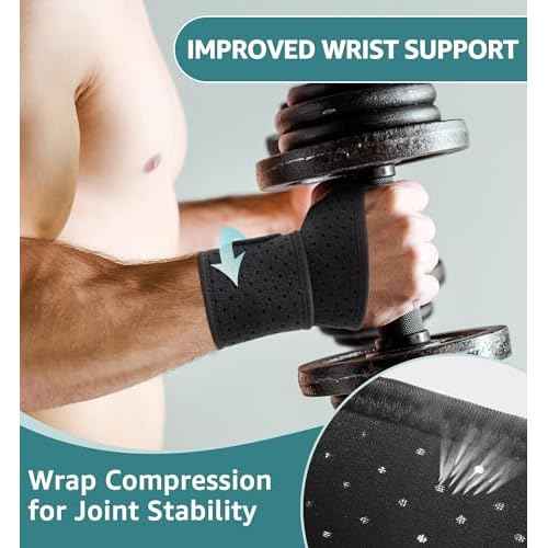 Breathable Wrist Support Brace for Men Women - Adjustable Compression Wrist Wrap for Joint Stability, Sports, Pain Relief, Carpal Tunnel Syndrome - Soft & Skin-Friendly, All-Day Comfort (Black)
