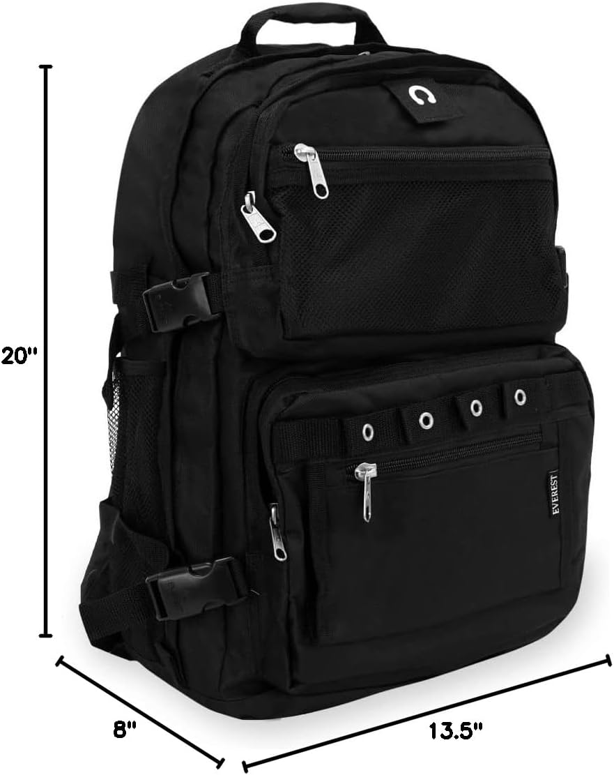 Everest Oversize Deluxe Backpack, Olive/Black, One Size