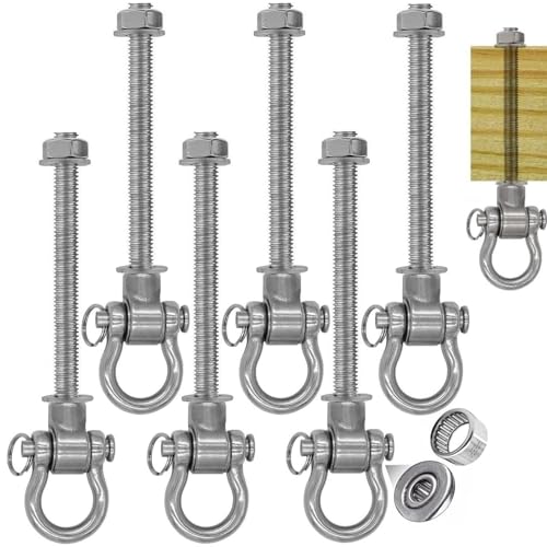 6 Pack Heavy Duty Swing Hangers 180° Bearing Swing Load Capacity 1500LB