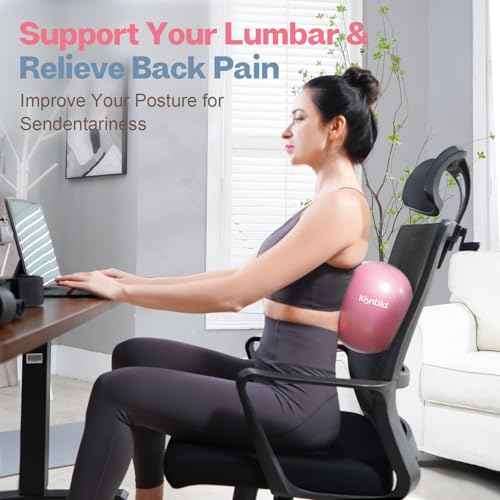 Small Exercise Ball, 9 Inch Mini Pilates Ball, Anti Burst and Slip Resistant Mini Yoga Ball for Stability, Fitness, Physical Therapy, Stretching & Core Strength Workout at Home Gym & Office