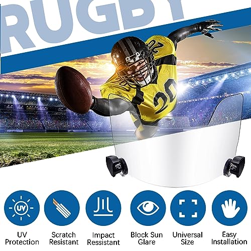 Football Helmet Visor Clear UV Protection for Youth & Adults Pack of 2