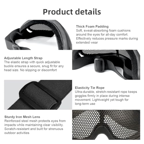 Protective Tactical Paintball Goggles - Black - Wokyo