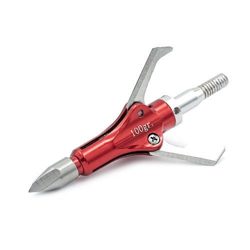 Rexpid RX-S Mechanical Broadheads 100 Grain, 3 Pack - 3 Blades Hunting Arrows Heads, Open on Impact, 1-1/2" Cut Arrow Tip for Compound Bow