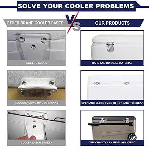 Small Stainless Steel Cooler Hinge & Latch Set Replacement Parts Kit