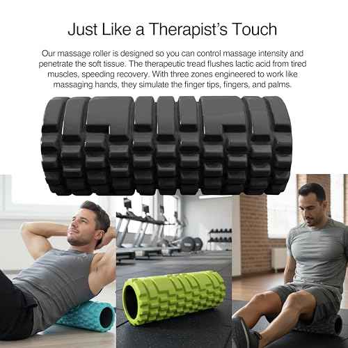 321 STRONG 5 in 1 Foam Roller Set with Hollow Core Deep Tissue Massager, Muscle Roller Stick, Stretching Strap, Spikey Plantar Fasciitis Ball, and Carry Bag, with 4K eBook