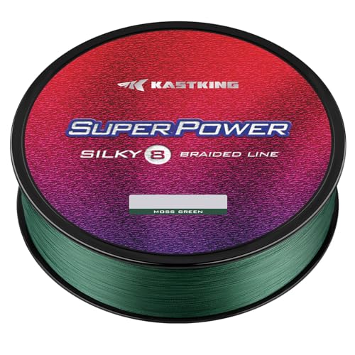 Braided Fishing Line SuperPower Silky8 20LB Moss Green 300 Yards - Abrasion Resistant