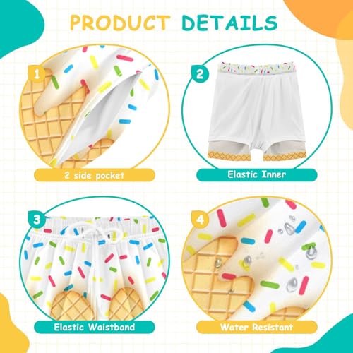 Boys Swim Trunks with Compression Liner Quick Dry Board Shorts with Boxer Brief Bathing Suit 4-14 Years